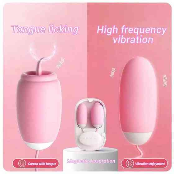 Двойное виброяйцо с языком Laile Magic Box USB 20 режимов – Вибраторы Винница