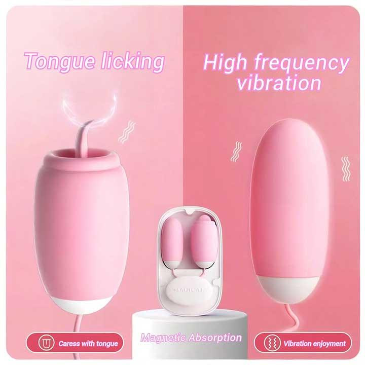 Двойное виброяйцо с языком Laile Magic Box USB 20 режимов – Вибраторы Винница - изображение 2