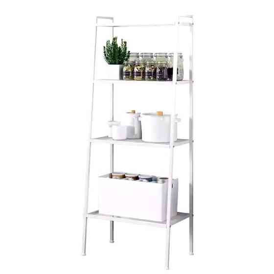 Стеллаж полка напольная на 3 яруса металлическая цвет белый высота 150 см Каменец-Подольский
