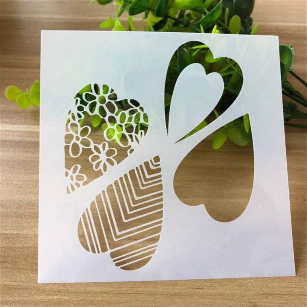 Трафарет для торта Сердечка 13 на 13 см сірий Київ - фото 1