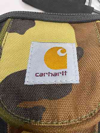 Сумка через плече Carhartt Кархарт 17х17х7 чорний Коричневий ver.2 Запоріжжя