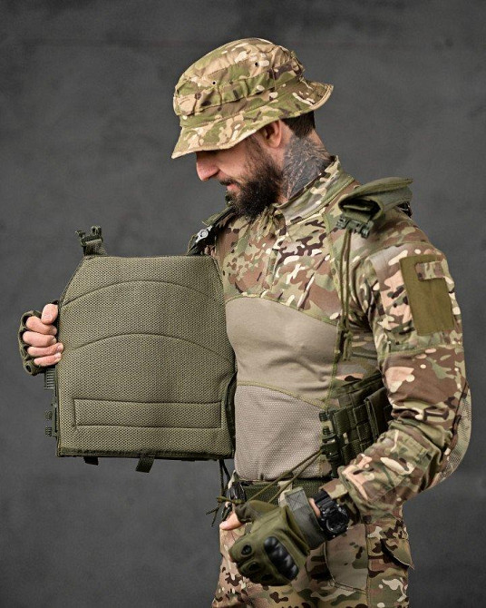 Плитоноска SINGLE SWORD олива 4 точки швидкого скидання Одеса - фото 6