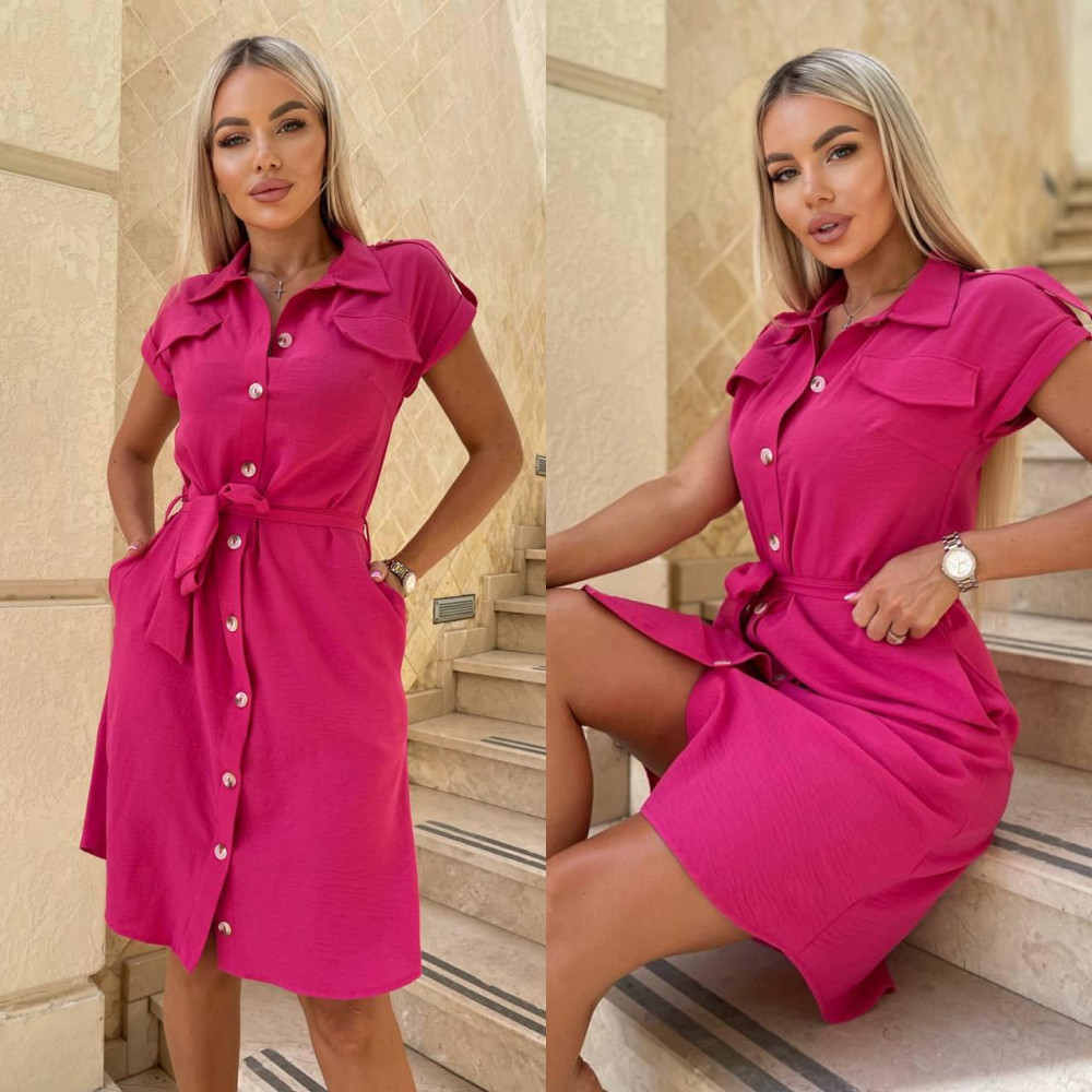 Женское летнее платье  рубашка креп жатка 42-52р Киев - изображение 4