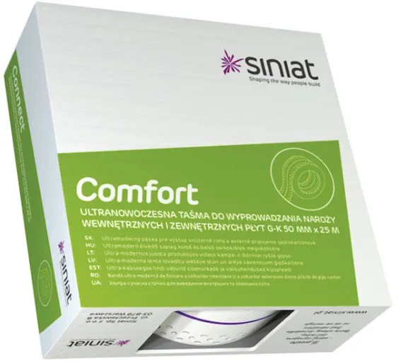 Кутова стрічка для швів ГК SINIAT Corner tape Comfort 50 мм × 25 м Київ