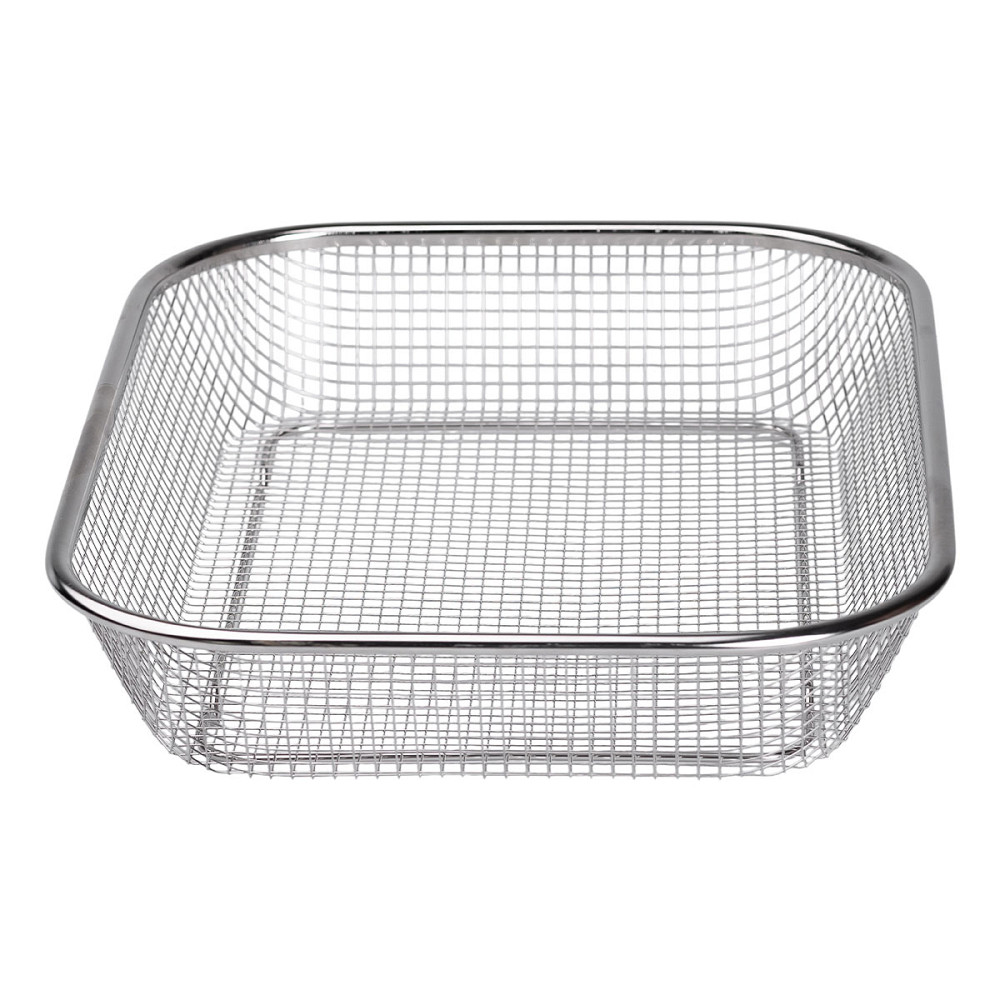 Сито-кошик для миття овочів та фруктів 37.5х27.5х6.8 см друшляк з нержавіючої сталі HP-19-23-L Коломия - фото 2