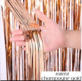 Дощ шторка для фотозон золотистий Київ - фото 1