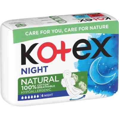 Гигиенические прокладки Kotex Natural Night 6 шт. (5029053575360) Винница
