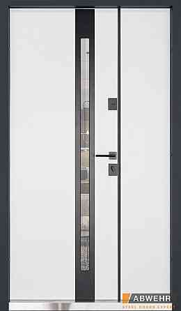 Двери уличные, модель 506 Nordi Glass RAL 7021Т со стеклопакетом 1200 Киев