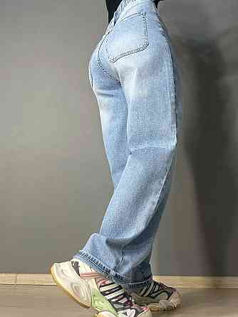 Джинси жіночі Liana 1-051 SKATER MOM з резинкою на талії великі розміри блакитні, блакитний, З6, 36, 102 см, 125 см Київ