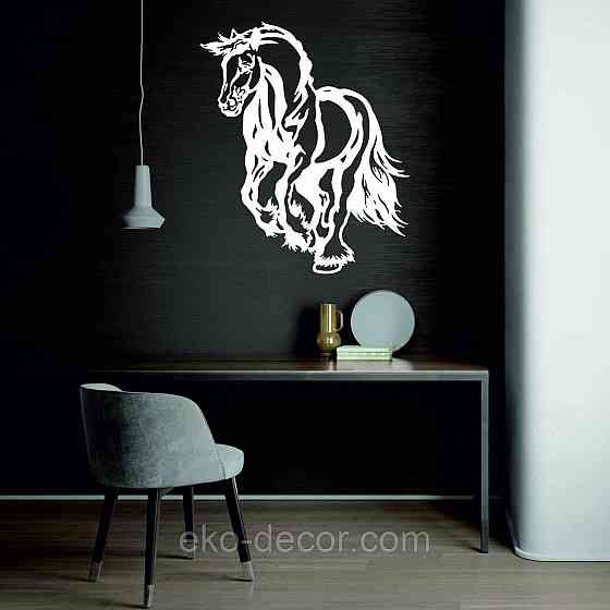 Декоративное настенное Панно «Лошадь», Декор на стену 110*91 см, Белый Киев