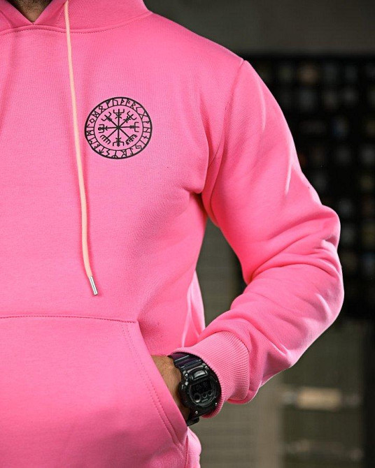Милитари худи на флисе GENESIS  Руны pink ПП8072 Одесса - изображение 6