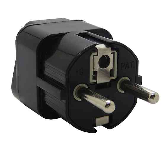 Перехідник живлення 220В AU/US/UK to EU, Black Вінниця