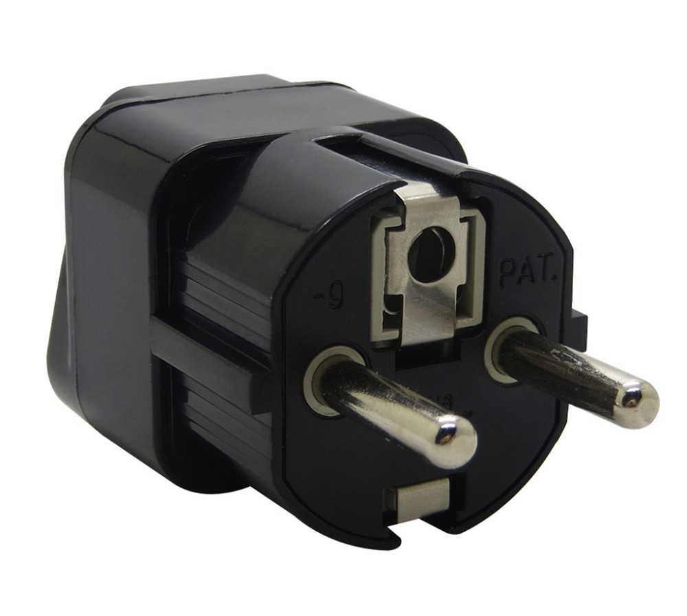 Перехідник живлення 220В AU/US/UK to EU, Black Вінниця - фото 1