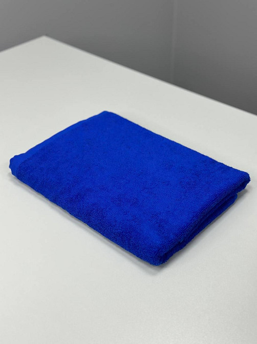 Рушник однотонний Ideal Textile 70х140 см 400 г/м2 синій (56860930) Чернівці - фото 2