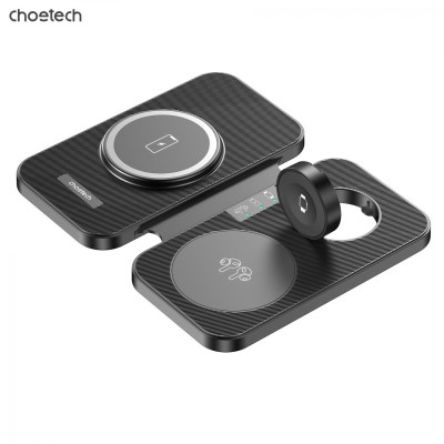 Зарядное устройство Choetech Wireless magnetic 3-in-1 15W black (T616-F) Винница - изображение 1