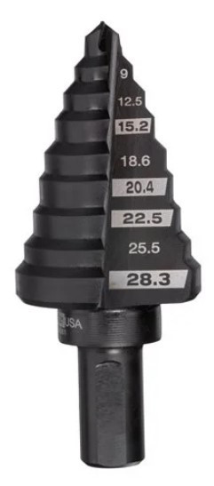 Свердло ступінчасте Step Drill MILWAUKEE, діаметр 4-12мм з кроком 1мм Одеса - фото 1