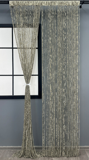 Шторы-нити спираль с люрексом Сатин 300х300см 1 шт (61-110) Киев - изображение 3