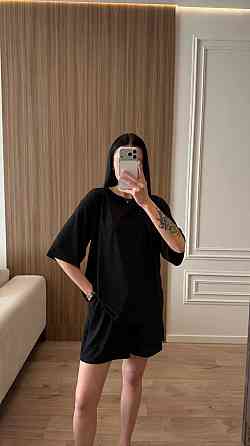Женский стильный повседневный летний костюм двойка рубчик Одесса