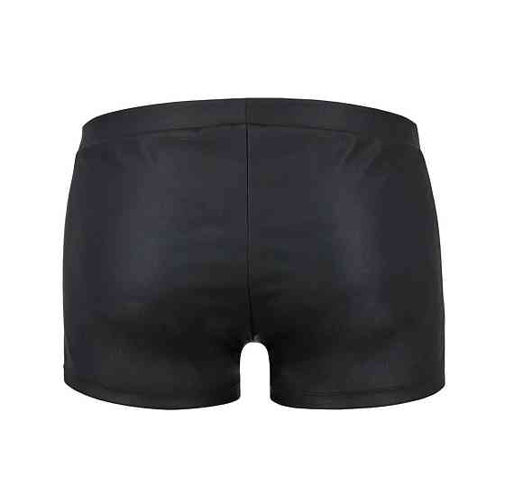 Мужские кожаные боксеры с клапаном Passion 050 SHORT PATRICK XXL/XXXL Black Sex Aura Киев
