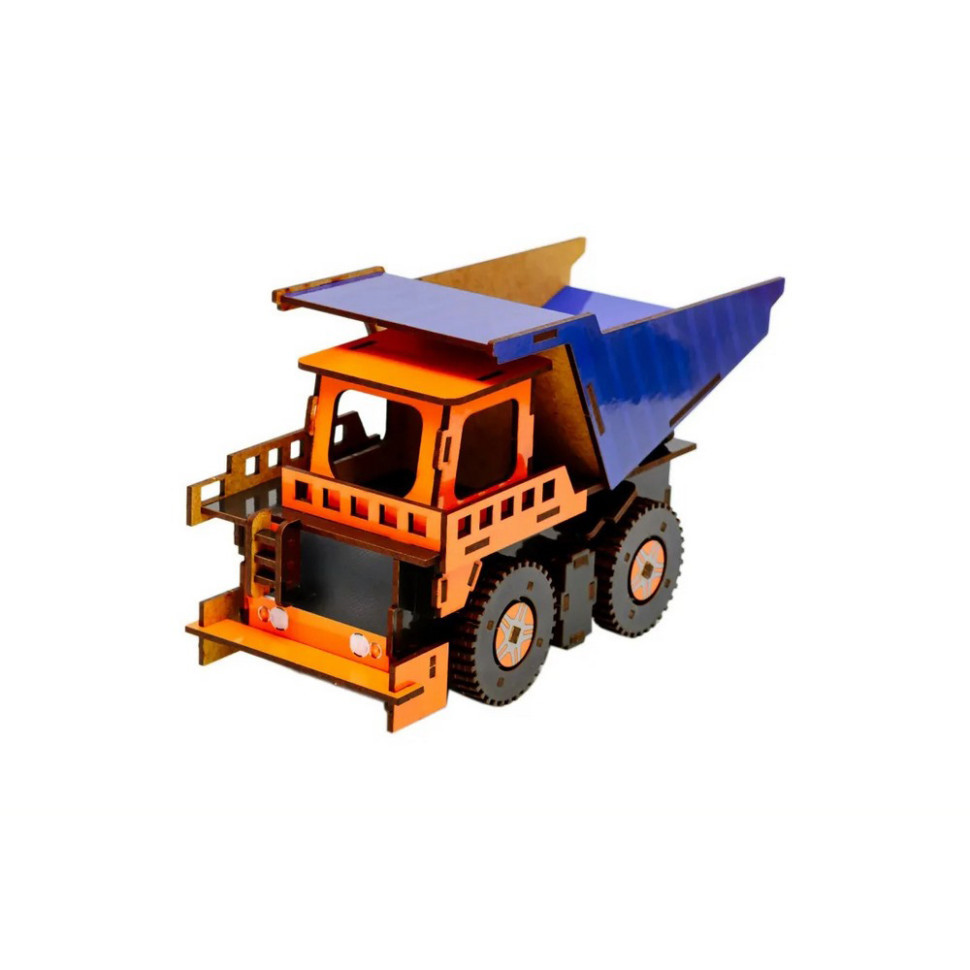 Деревянный 3D конструктор Самосвал Puz-00920, 96 деталей Винница - изображение 4