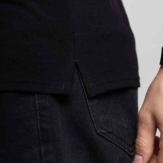 Легке тактичне літнє чоловіче чорне поло Pobedov Royal Військове Київ