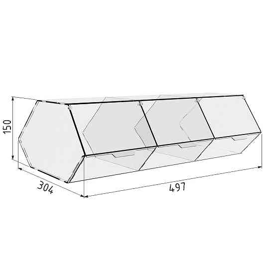 Диспенсер EKOSTAR для мармеладов, снеков, орехов 3 ячейки Киев
