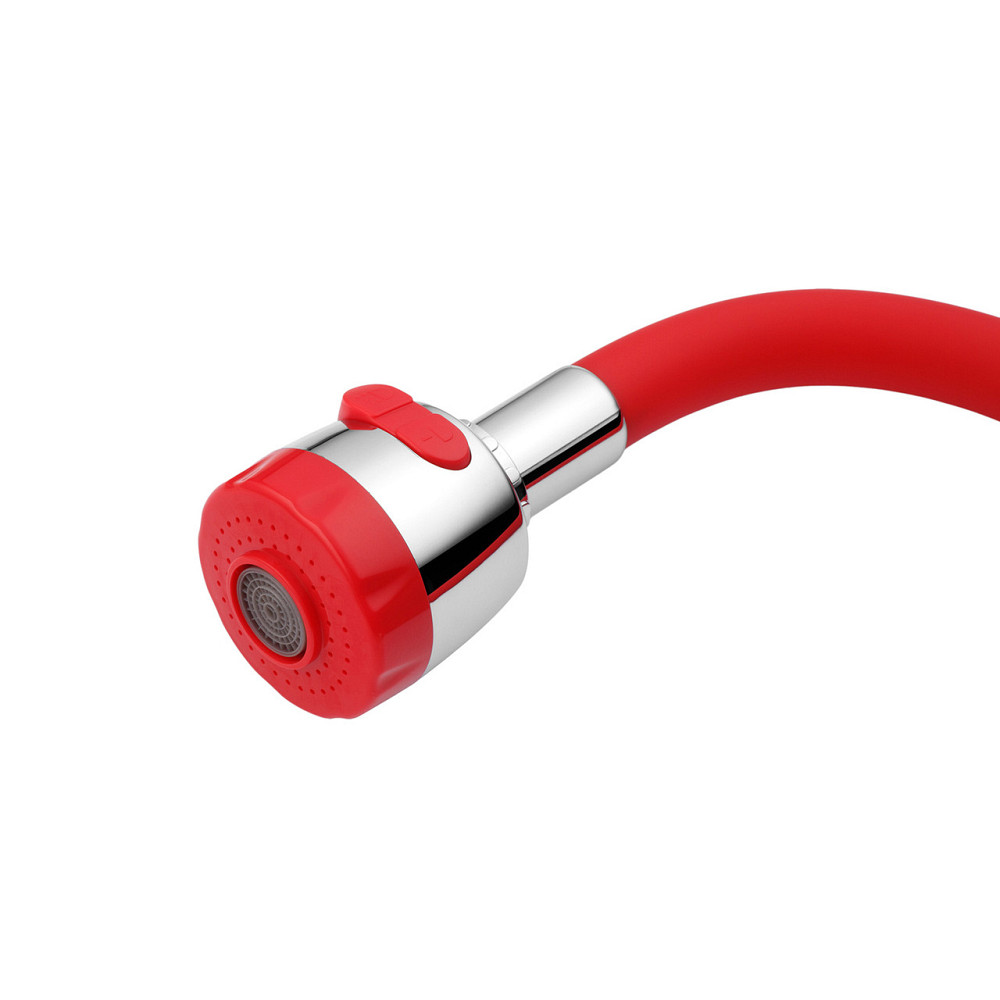 Смеситель для кухни Agua Sevilla гибкий излив - C039ROJ хром/красный Киев - изображение 5