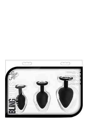 Набор анальных пробок LUXE BLING PLUGS TRAINING KIT WHITE GEMS Sex Aura Киев