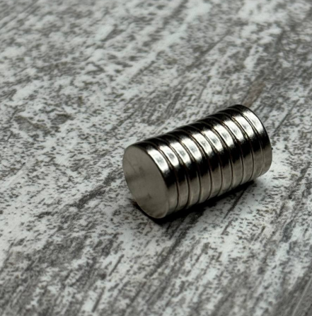 Неодимові магніти 10x2мм N35 набір із 10 шт. для майстерні, електроніки та побуту Київ