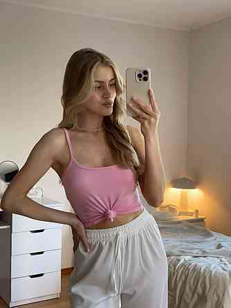 Жіноча базова повсякденна майка на бретелях у стилі sk!ms віскоза Рожевий Одеса