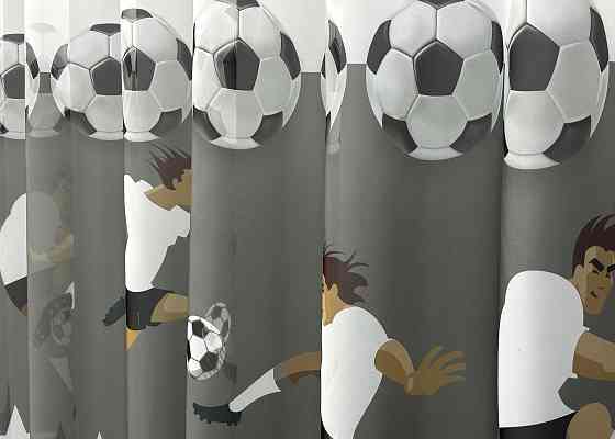 Тюль VR-Textil 1823т Шифон с принтом Молочный с серым 300х270 см (42-0799) Киев