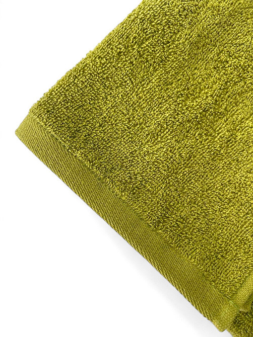 Рушник махровий Ideal Textile однотонний 50х90 см 360 г/м2 (56861134) Для рук та обличчя, оливка Чернівці - фото 8