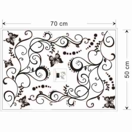 Вінілові наклейки на стіну меблі 70 на 50 см чорний Київ