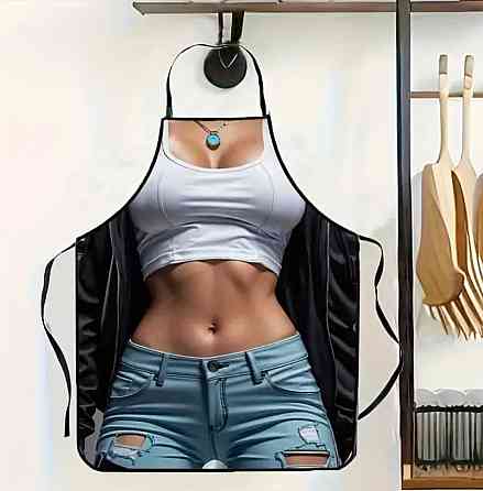 Фартух з приколом дівчина в джинсах 80 на 60 см різнобарвний Київ