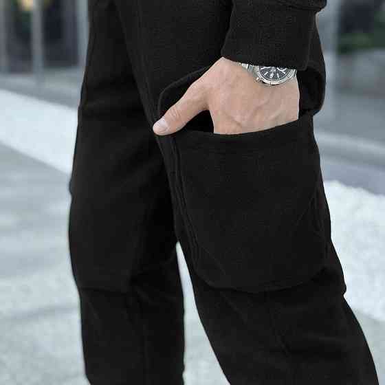 Чорний спортивний костюм чоловічий Pobedov Winter. Комплект спортивний зимовий чоловічий кофта зі штанами Київ