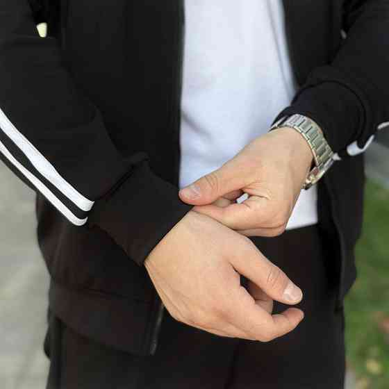 Чоловічий чорний спортивний костюм Pobedov Dollars. Комплект штани та кофта осінній Київ