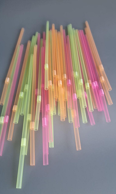 Трубочка d4.8-21см Люмінесцентна з гофрою (200 шт) Харків - фото 1