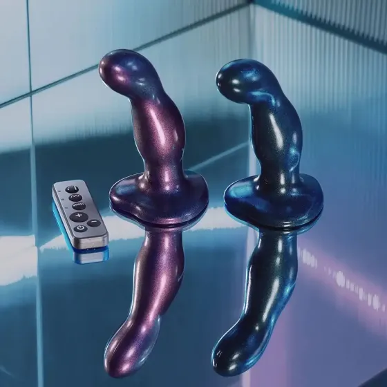 Дилдо с вибрацией Strap-On-Me FINGERING & VIBRATING DILDO - M - PURPLE, с манящим движением Львов