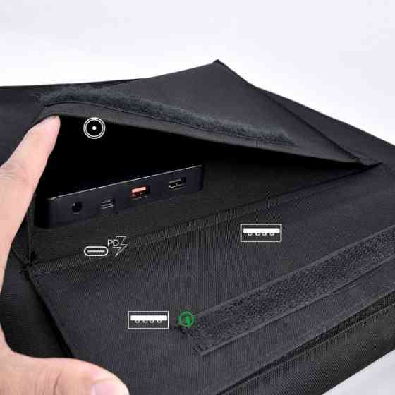 Сонячна панель для УМБ Choetech 80W (158x41см) DC80W, 5V/2.4A USB + 5V/2.4A QC3.0 + USB-C PD3.0(30W) (SC007) Киев