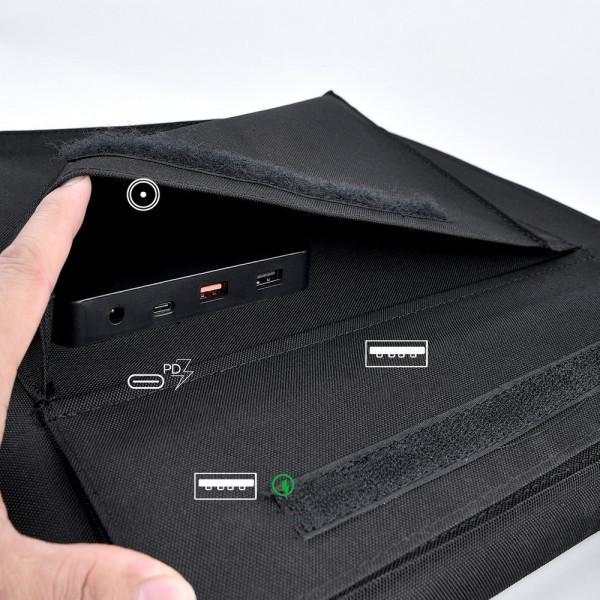 Сонячна панель для УМБ Choetech 80W (158x41см) DC80W, 5V/2.4A USB + 5V/2.4A QC3.0 + USB-C PD3.0(30W) (SC007) Київ - фото 5