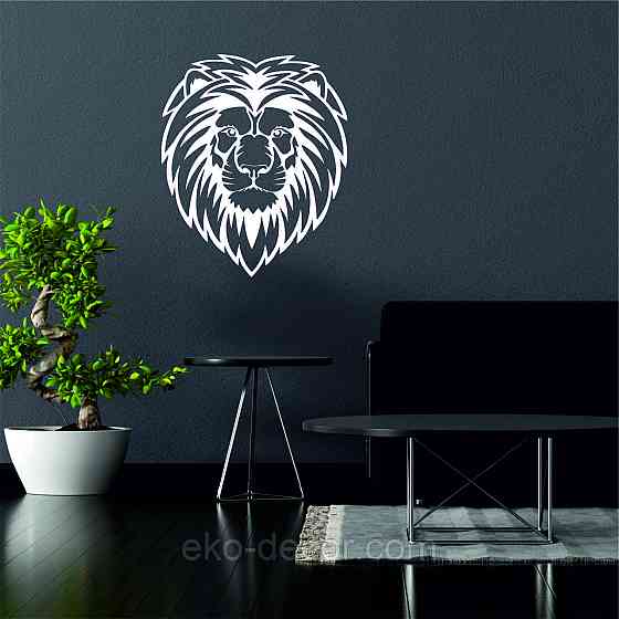 Декоративное настенное Панно «Лев» Декор на стену 110*92 см, Белый Киев