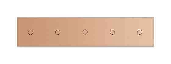 Розумний сенсорний ZigBee вимикач 5 сенсорів (1-1-1-1-1) Livolo золото скло (VL-C705Z-13) Коломыя