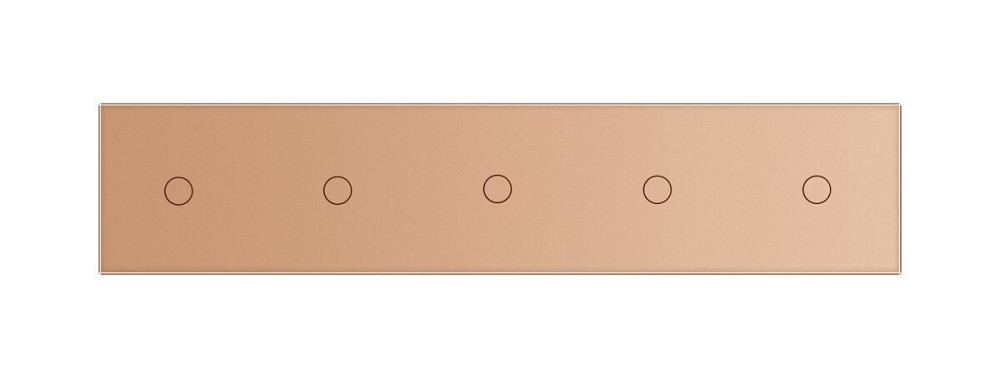 Розумний сенсорний ZigBee вимикач 5 сенсорів (1-1-1-1-1) Livolo золото скло (VL-C705Z-13) Коломыя - изображение 2