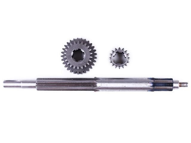 Вал первичный L-400 мм + шестерни: Z-16 Z-22/29 - КПП/6 Мукачево - изображение 2