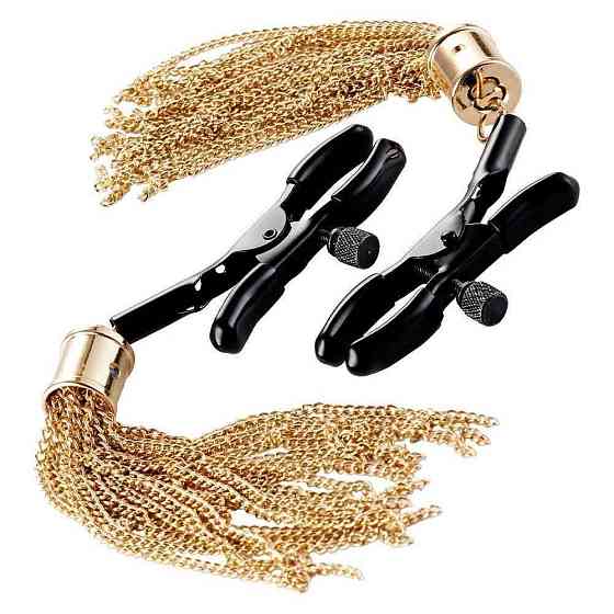 Зажимы для сосков Guilty Pleasure Draped Desire Clamps, черно-золотые Sex Aura Киев