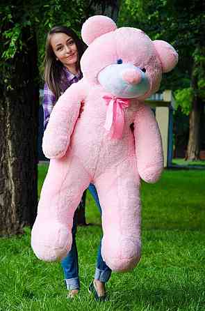 Плюшевий ведмедик М'яка іграшка Рафаель 140 см Рожевий Тернопіль