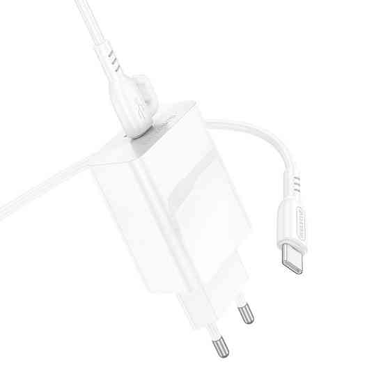 Мережевий зарядний пристрій з кабелем BOROFONE BA21A Pro Long journey single port PD20W charger set(C to C) Одеса