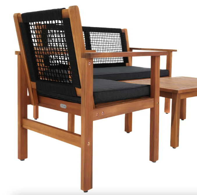 Комплект садових меблів Di Volio Marata чорний Київ - фото 5