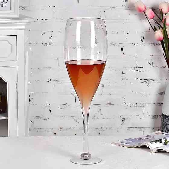 Великий скляний келих RESTEQ для шампанського та вина — 3 літри, висота 50 см, келих-декор у подарунок Київ