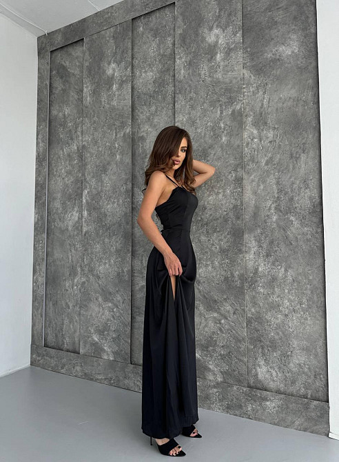 Жіноча святкова елегантна сукня з відкритою спинкою костюмка Армані Одеса - фото 8